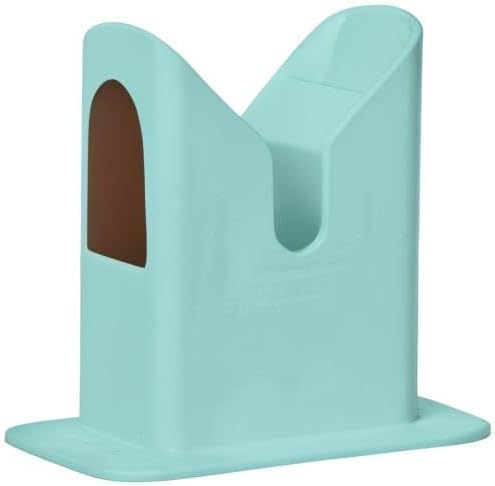Hoan Bagel Guillotine Universal Slicer with Built In Safety Shield to Protect Fingers. Perfect for Smoothly Slicing Bagels, Buns, Muffins and More, Non Stick. 9.25 inch, Aqua Sky