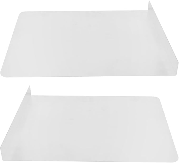 jojofuny 2pcs Wall Mounted Stainless Steel Splash Guard Kitchen Sink Side Splatter Shield Easy Installation Cleaning Prevents for Home Use