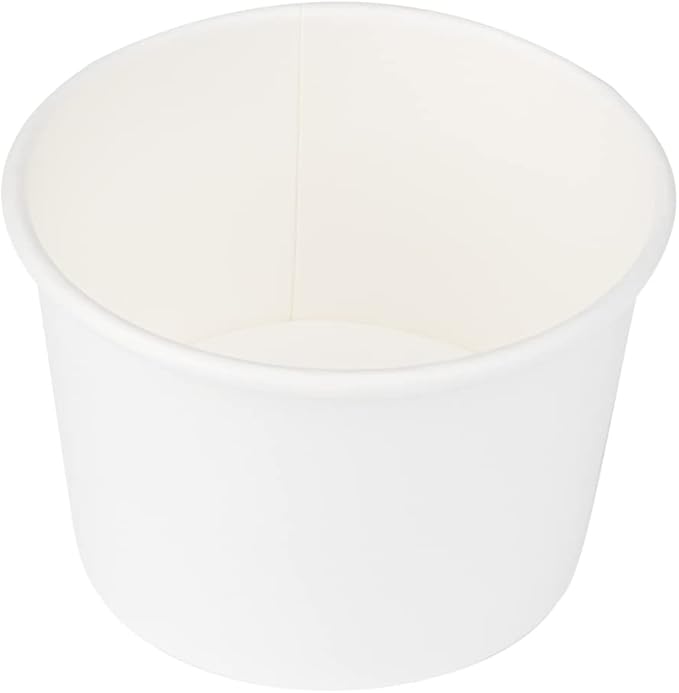 Coppetta 4 Ounce Dessert Cups, 200 Disposable Ice Cream Cups - Lids Sold Separately, Heavy-Duty, White Paper Frozen Yogurt Bowls, For Hot And Cold Foods, Perfect For Gelato Or Mousse - Restaurantware