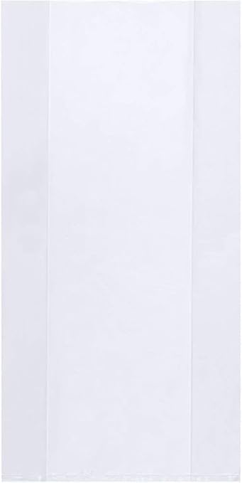 Concession Essentials Gusseted Poly Bags, 10 x 6 x 18 Inch. Pack of 50c Gusseted Plastic Bags 2 Mil Thick. Clear Plastic Bags for Packaging Cookies, Popcorn, Candies.