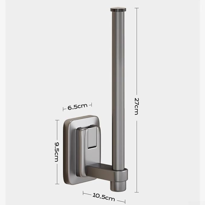 Strong Suction Cup Paper Towel Holder for Kitchen, Bathroom, or RV Wall Mount, Space Saving Tissue Roll Dispenser for Various Surfaces (1 Pc)
