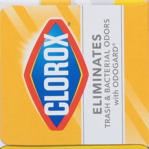 Glad Small Drawstring Trash Bags with Clorox, 4 Gal, Lemon Fresh Bleach, 34 Ct (Package May Vary) (Pack of 6)