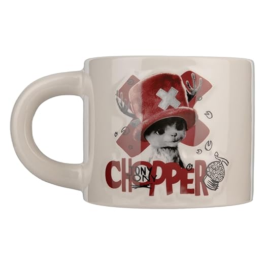 Paladone One Piece Chopper Embossed Ceramic Mug, 400ml Character Drinkware, Officially Licensed