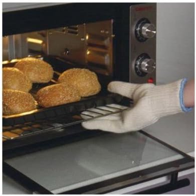 Heat Resistant Oven Gloves - Grilling Cooking Gloves - Extreme Heat Resistant - Long and Thick Protection Gloves for Grilling, Cooking, Baking, Fireplace, Barbecue, Stove, Camping (One Pair)
