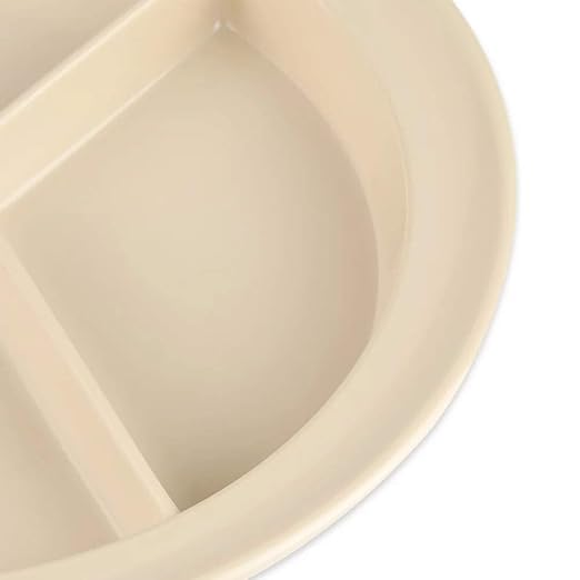G.E.T. CP-530-T Tan 9" 3-Compartment Plate, Break Resistant Dishwasher Safe Melamine Plastic, Supermel Collection (Pack of 12)