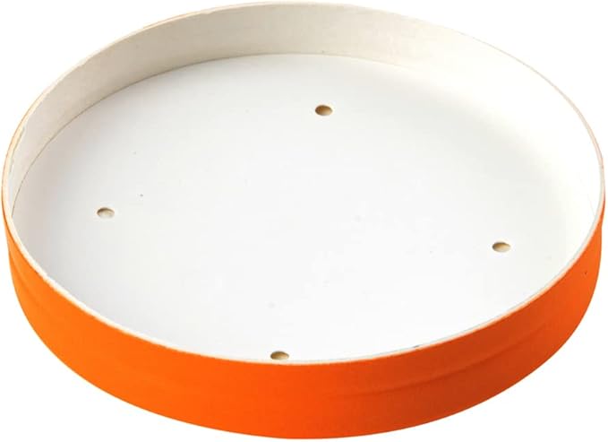 Restaurantware-LIDS ONLY: Bio Tek Lids For 8/12 Ounce Soup Containers, 200 Vented Lids For Paper Soup Containers - Soup Cups Sold Separately, Microwavable, Orange Paper Lids, Hot And Cold Foods