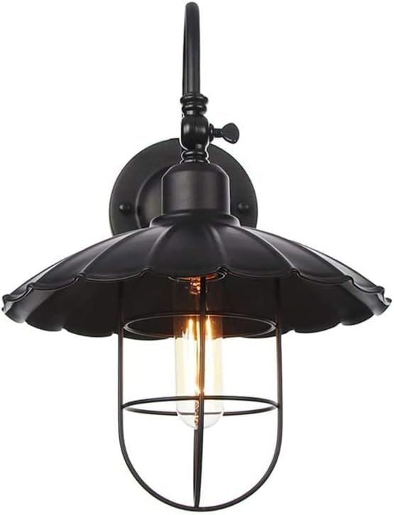 Wall Lamps, Black Industrial Vintage Metal Creative Wall Light Fixture, Wall Sconce Lighting for Bedroom Nightstand(Color:B)