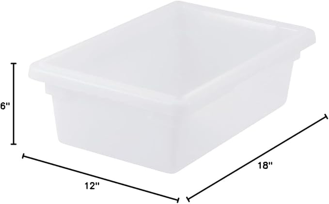 Winco Commercial Food Storage Box/Tote for Restaurant, 12" x 18"