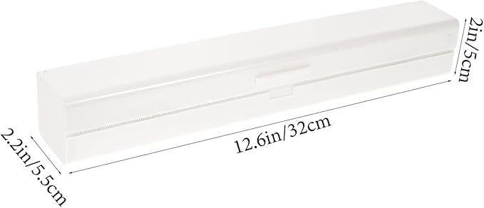 STOBOK Plastic Film Cutter - Cling Wrap Dispenser with Stainless Steel Cutter Compact Food Wrap Storage Box for Home Use Ideal for Plastic Wraping and Aluminum Foil