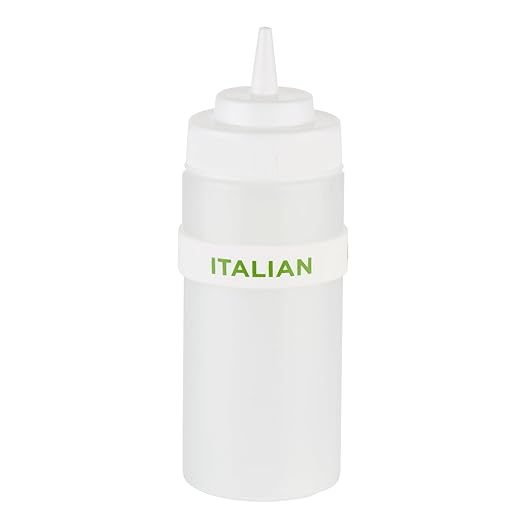 Restaurantware Silicone Squeeze Bottle Band 10 Count 2.75 Inch Dishwasher Safe Condiment Identification Band, Italian White Non-Slip Label Band for Condiment Labeling at Restaurants, Food Trucks