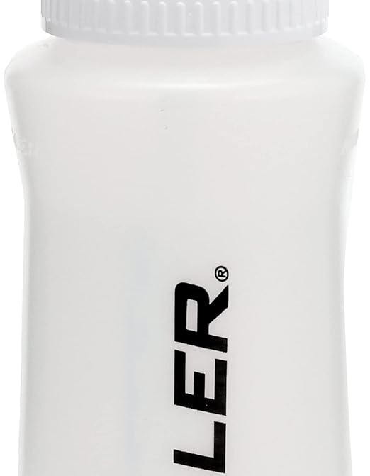 Mueller Quart Bottle With Straw, Natural Color With Black Letters
