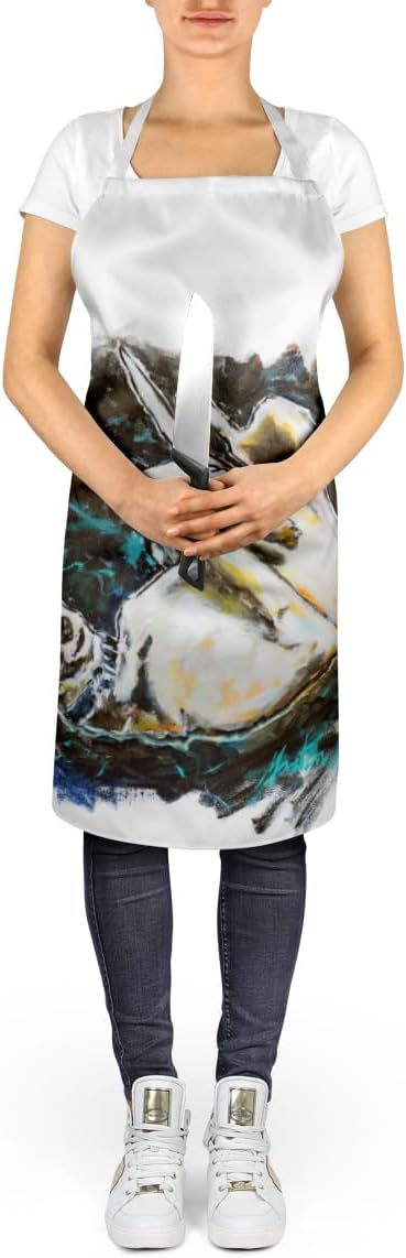 Caroline's Treasures Happy Times Greyhoud Apron Cooking Kitchen Server Baking Crafts Gardening for Adult Women Men, Unisex, Large, Multicolor