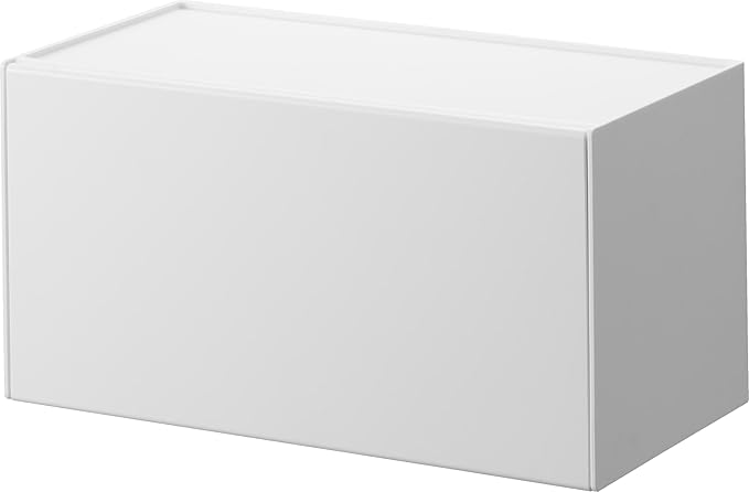 Yamazaki 2003 Gypsum Board Tweezers & Wood Screws Included, Tray Included, Paper Towel Dispenser, White, Approx. W 10.2 x D 5.3 x H 5.3 inches (26 x 13.5 x 13.6 cm), Lid Opening: Approx. 10.4 inches