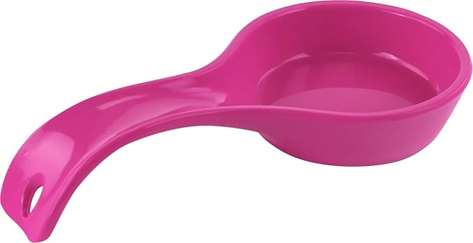 Reston Lloyd Kitchen Counter Utensil Spoon Rest, Ladles, Spaghetti Forks, & Spatulas, Durable BPA-Free Plastic – Dishwasher Safe, Décor, Space Saving Hanging Hole on Handle, Magenta
