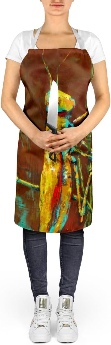 Caroline's Treasures Stuck on Boo Grasshopper Apron Cooking Kitchen Server Baking Crafts Gardening for Adult Women Men, Unisex, Large, Multicolor