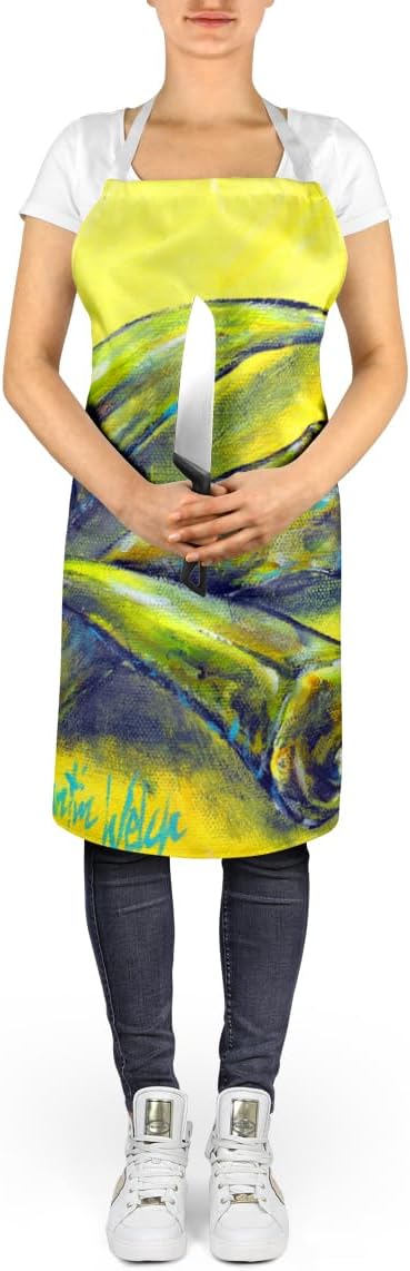 Caroline's Treasures Three to Get Ready Okra Apron Cooking Kitchen Server Baking Crafts Gardening for Adult Women Men, Unisex, Large, Multicolor