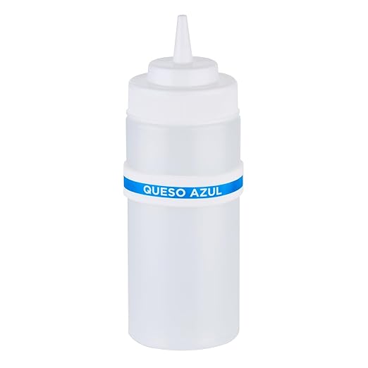 Restaurantware Silicone Squeeze Bottle Band 10 Count 2.75 Inch Dishwasher Safe Condiment Identification Band, Blue Cheese White Non-Slip Label Band for Condiment Labeling at Restaurants, Food Trucks