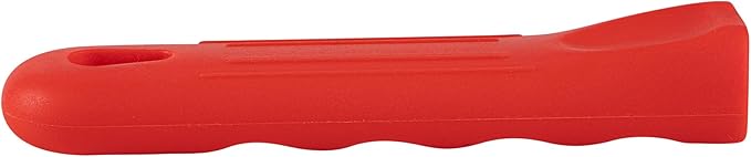 Restaurantware Silicone Hot Handle Holder - Met Lux Heat Resistant Fry Pan Sleeve, Dishwasher Safe - Non-Slip Pat Holder Sleeve Fits 10 inch &12 inch Aluminum Pans, Red
