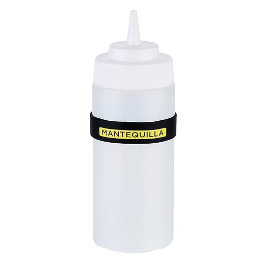 Restaurantware Silicone Squeeze Bottle Band 10 Count 2.75 Inch Dishwasher Safe Condiment Identification Band, Butter Black Non-Slip Label Band for Condiment Labeling at Restaurants, Food Trucks