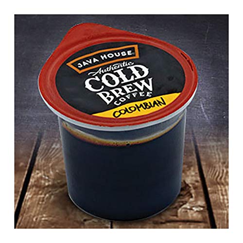 JAVA HOUSE Medium Roast Colombian Cold Brew Capsules, 1.35 Fluid Ounces (6 Count) Peel and Pour, TSA Approved, Travel Friendly Cold Brew, Hot or Iced, Instant Coffee Concentrate