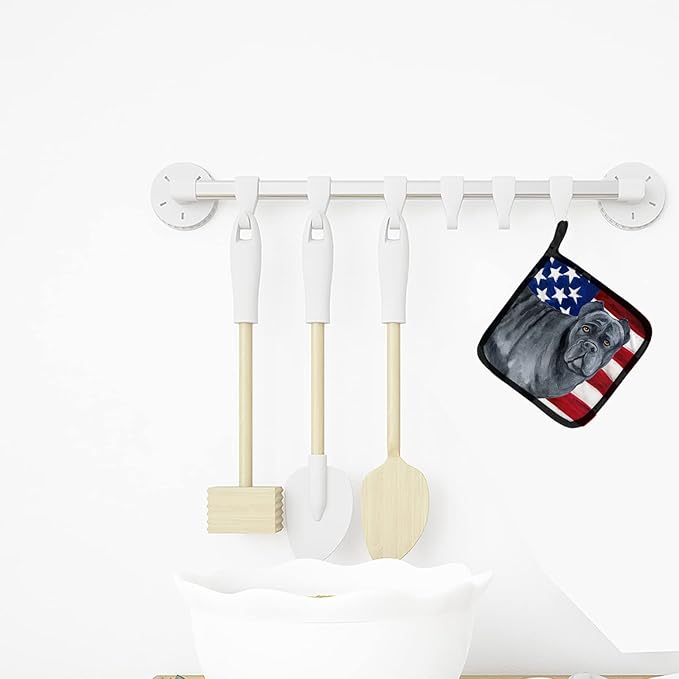 Caroline's Treasures BB9694PTHD Cane Corso Patriotic Pair of Pot Holders Kitchen Heat Resistant Pot Holders Sets Oven Hot Pads for Cooking Baking BBQ, 7 1/2 x 7 1/2