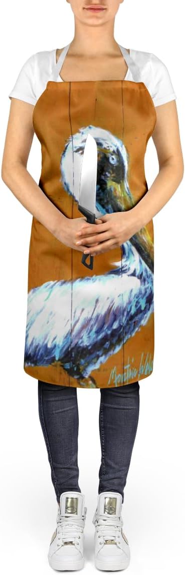 Caroline's Treasures Hangin In Pelican Apron Cooking Kitchen Server Baking Crafts Gardening for Adult Women Men, Unisex, Large, Multicolor
