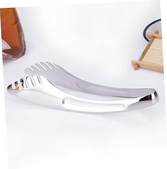 Spatula Metal Bread Toaster Sandwich Toaster 3pcs BBQ Tongs Pasta Noodles Tongs Bread Tongs Serving Clips Stainless Steel Food Clip Kitchen Serving Tongs Fixture Snack Appetizer, Silver