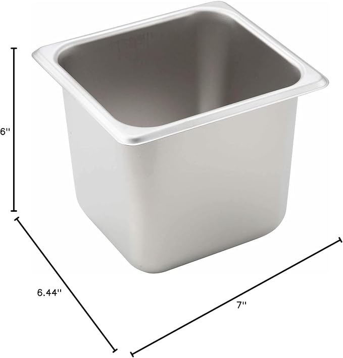 Winco 1/6 Size Pan, 6-Inch