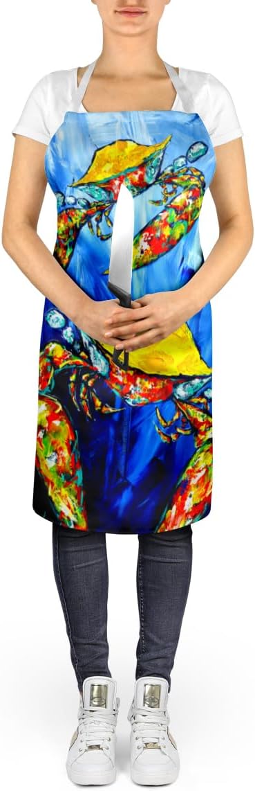 Caroline's Treasures Crab Fair Apron Cooking Kitchen Server Baking Crafts Gardening for Adult Women Men, Unisex, Large, Multicolor