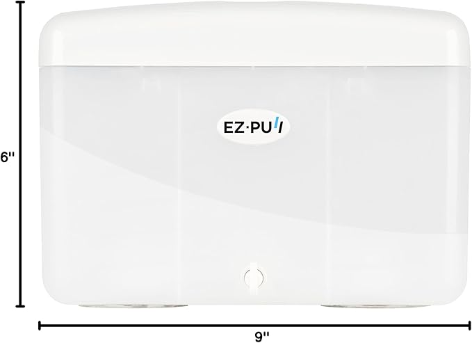 EZ-Pull Countertop SLIMFOLD Hand Towel Dispenser for Kitchen/Bathroom/Office/RV/Airbnb(Only Works with SLIMFOLD Paper), White 4600-EZ, EZbrnd 9" x 3.5" x 6"
