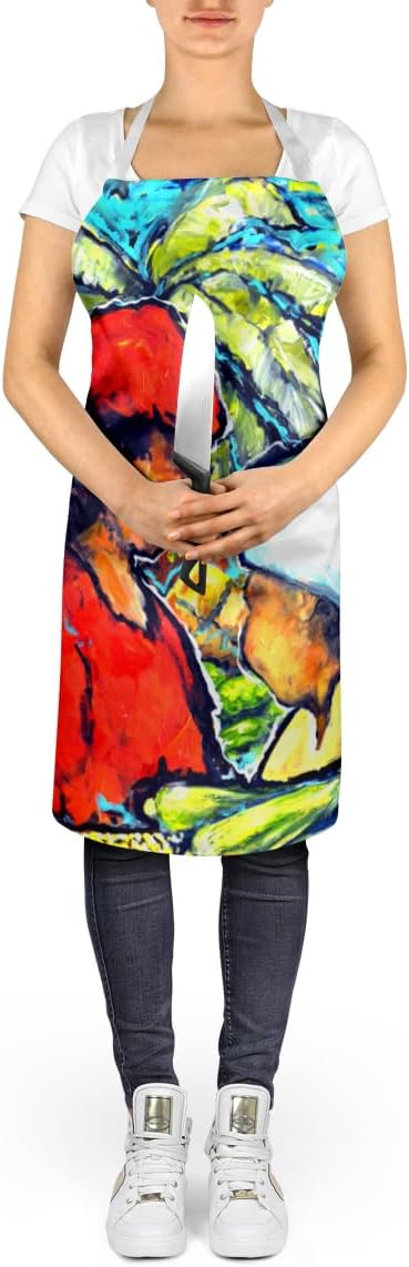 Caroline's Treasures Market Day Apron Cooking Kitchen Server Baking Crafts Gardening for Adult Women Men, Unisex, Large, Multicolor