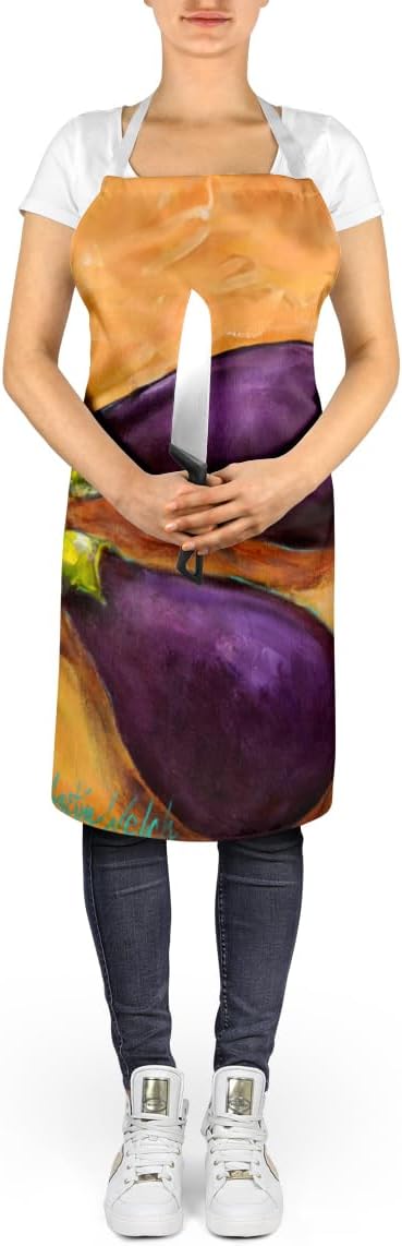 Caroline's Treasures EP II Eggplant Apron Cooking Kitchen Server Baking Crafts Gardening for Adult Women Men, Unisex, Large, Multicolor