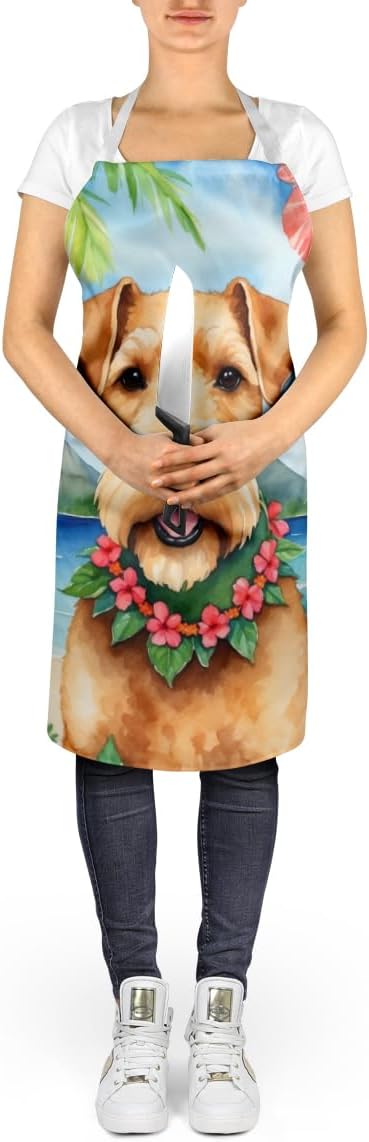 Caroline's Treasures Lakeland Terrier Luau Apron Cooking Kitchen Server Baking Crafts Gardening for Adult Women Men, Unisex, Large, Multicolor