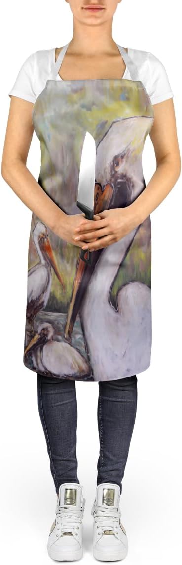 Caroline's Treasures Three Pelicans on a Pier Apron Cooking Kitchen Server Baking Crafts Gardening for Adult Women Men, Unisex, Large, Multicolor