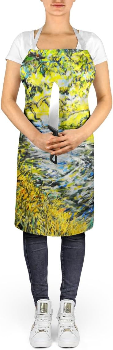 Caroline's Treasures At The Grand Hotel Apron Cooking Kitchen Server Baking Crafts Gardening for Adult Women Men, Unisex, Large, Multicolor