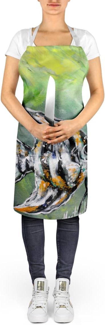 Caroline's Treasures Nancys Fish Apron Cooking Kitchen Server Baking Crafts Gardening for Adult Women Men, Unisex, Large, Multicolor