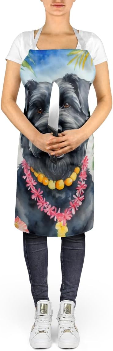 Caroline's Treasures Bouvier des Flandres Luau Apron Cooking Kitchen Server Baking Crafts Gardening for Adult Women Men, Unisex, Large, Multicolor