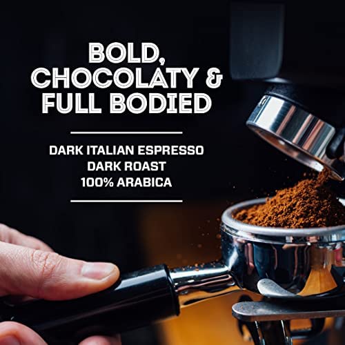 Eight O'Clock Coffee Dark Italian Espresso, Dark Roast, Ground Coffee, 100% Arabica, Kosher Certified, 18 Ounce (Pack of 6)