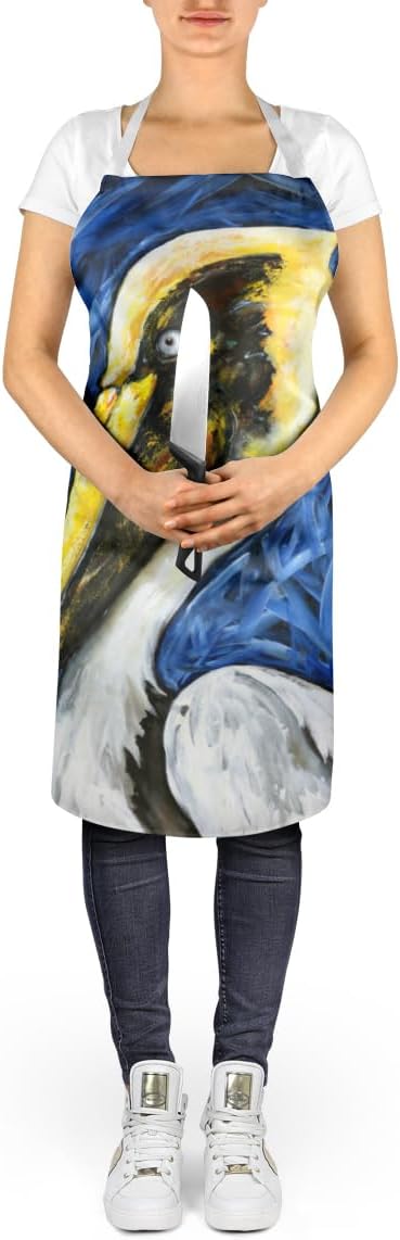 Caroline's Treasures Fierce Pelican Apron Cooking Kitchen Server Baking Crafts Gardening for Adult Women Men, Unisex, Large, Multicolor