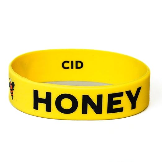 Culinary ID Bands "Honey Silicone Label Band for 16, 20, and 24 oz. Squeeze Bottle – Ideal for Use with Standard and Wide Mouth Squeeze and Sauce Bottles, Durable and Stretchable, Yellow