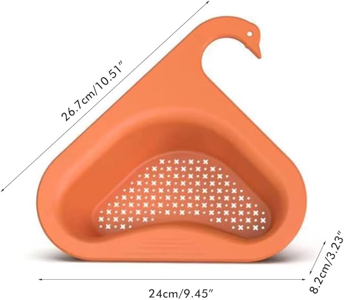 Zerodis Sink Strainers Basket,Hanging Drain Shelf,PP Sink Strainer Holder,Kitchen Bathroom Organizer, Material,No Punching Required,Multifunctional (yellow)