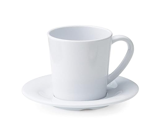 G.E.T. C-107-W Melamine Coffe Mug/Cup, 8 Ounce, White (Set of 12)