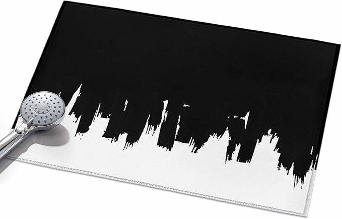 Area Rug 2x3ft, Abstract Black Graffiti Texture Washable Rugs for Living Room Bedroom, Modern Minimalist Art Soft Non-Slip Area Rugs Rectangle Floor Carpet for Dining Room