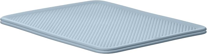 Superio Ribbed Collection - Decorative Plastic Basket Open Home Storage Bins Organizer, Blue (Parent) Containers for Organizing Closet Storage Bins for Shelves (Lid - Large (15/22 Liter), 2 Pack)