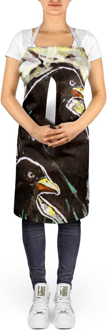 Caroline's Treasures Crows Matt and Chester Apron Cooking Kitchen Server Baking Crafts Gardening for Adult Women Men, Unisex, Large, Multicolor
