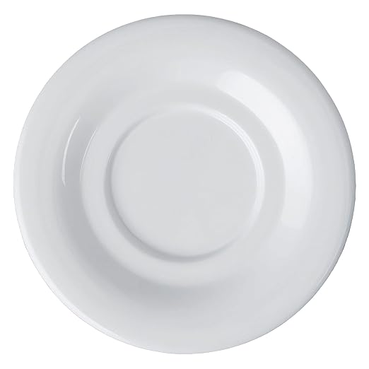 G.E.T. SU-3-DW Saucer For Coffee Cups and Mugs B-105, BC-70, 5.5", Diamond White (Set of 12)