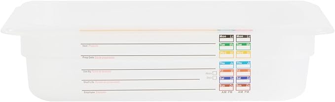 Restaurantware Food Storage Container 10 Pack of 10.3 x 6.2 x 2.5 Inches Plastic Stackable Storage Box White Reusable Label Container Dishwasher Safe For Restaurants And Kitchens