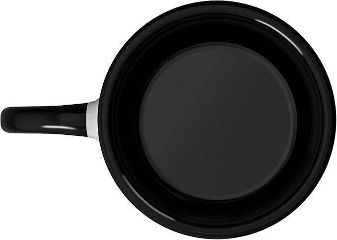 "Shep's Selfie" Funny German Shepherd Selfie with UFO Ceramic Mug, Black/White