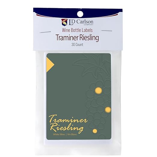Home Brew Ohio Traminer Riesling Wine Labels