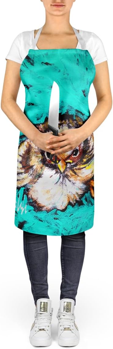 Caroline's Treasures Fiest Chic Bird Apron Cooking Kitchen Server Baking Crafts Gardening for Adult Women Men, Unisex, Large, Multicolor